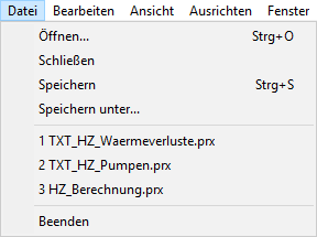 Datei Menü Linear Revit