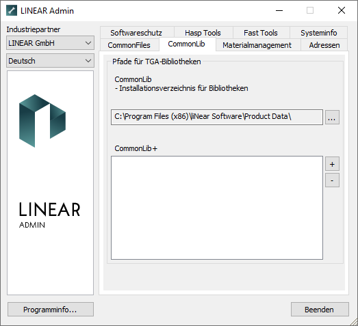 CommonLib Linear Admin