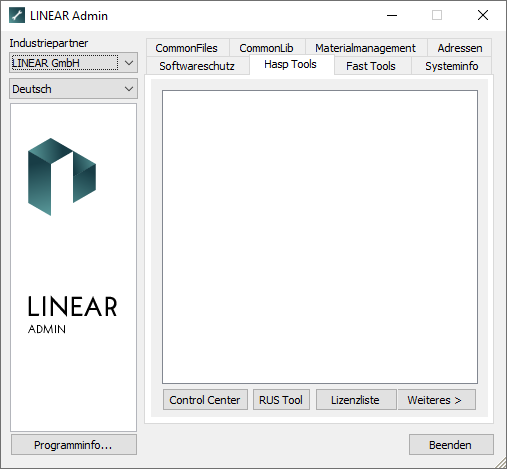 Hasp Tools Tab Linear Admin