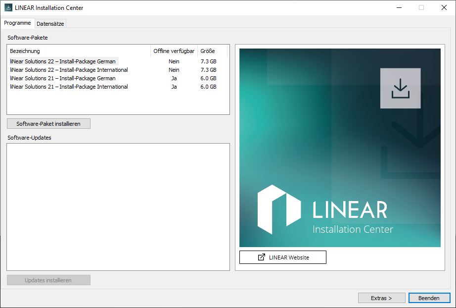 Programme Tab Linear Installation Center