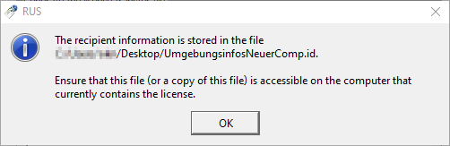 RUS Softlock Transfer Dialog Bestätigung Linear Admin