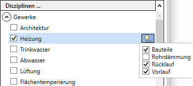 Projekt Tab Disziplinen Linear Revit