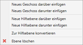 Kontextmenü Geschosse Linear Revit
