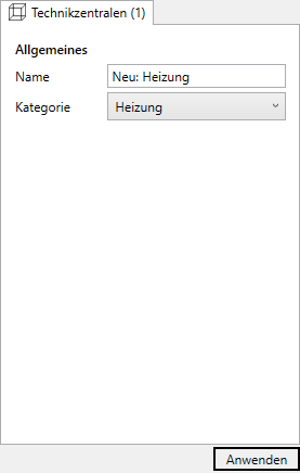 Technikzentralen Tab Linear Revit