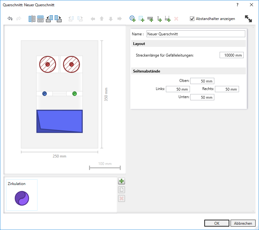 Querschnittseditor Dialog Linear Revit