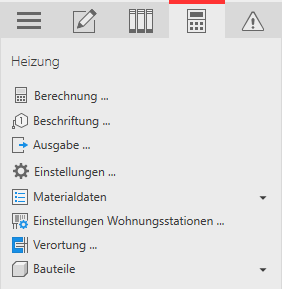 Analyse Tab Heizung Linear Revit