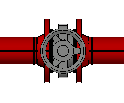 Shut-off valve rotated Linear Solutions AutoCAD