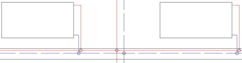 Scheme heating Linear AutoCAD