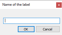 “Name of label” dialog in the LINEAR Solutions for Autodesk AutoCAD