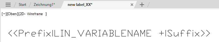Newly created label in the planning areas defined in the LINEAR Solutions forAutodesk AutoCAD