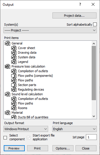 Dialog Output Print Linear AutoCAD