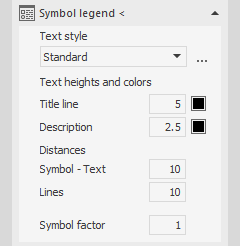 Symbol legend section in the LINEAR Solutions for Autodesk AutoCAD