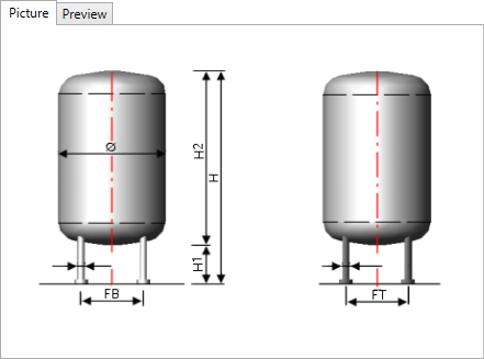 Tank configuration image Linear AutoCAD