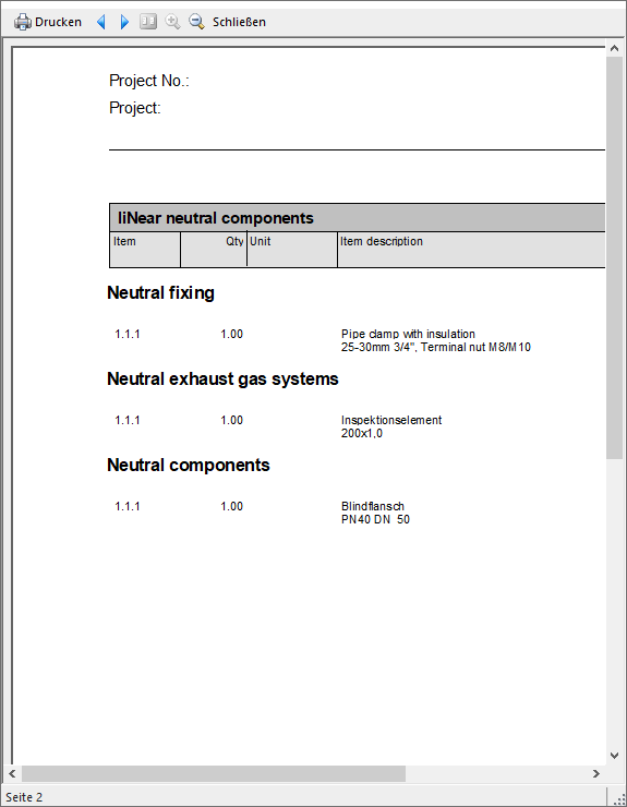 Print preview Linear CAD Browser