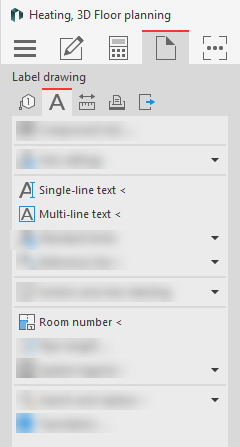 Additional commands of the command group Label drawing in the LINEAR Solutions for Autodesk AutoCAD