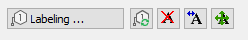 Command buttons of the labeling dialog in the LINEAR Solutions of Autodesk AutoCAD