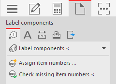 Command group “Label Components” in the LINEAR Solutions for Autodesk AutoCAD