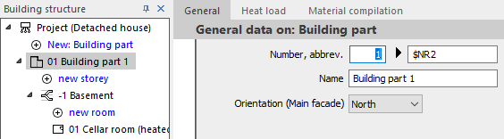 General data building parts Linear Building