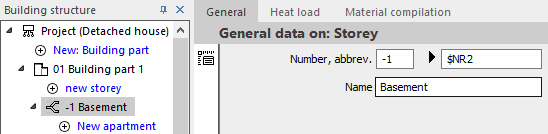General data apartment Linear Building