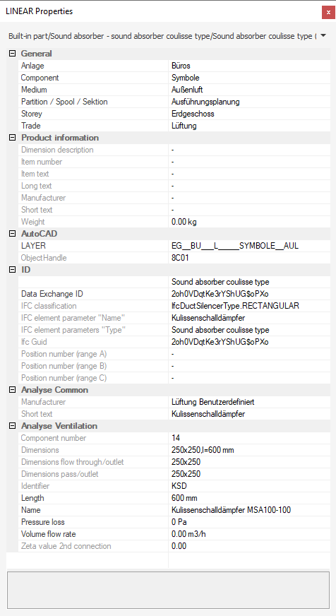 LINEAR Properties in the LINEAR Solutions for Autodesk AutoCAD