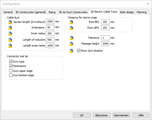 Dialog configuration Linear AutoCAD