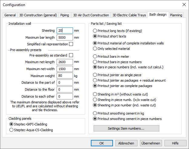 Configuration Linear AutoCAD