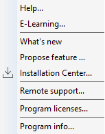 Context menu Info button - Control Board LINEAR AutoCAD