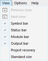 Menu bar view Linear Building