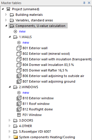Details components U-values Linear Building