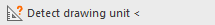 Button “Detect drawing unit <” in the LINEAR Solutions for Autodesk AutoCAD