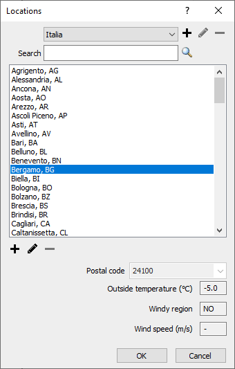 Dialog location Linear Building