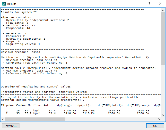 Dialog results Linear AutoCAD