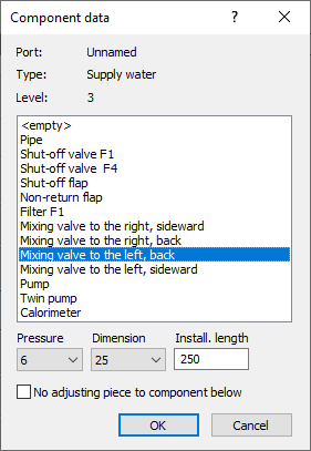 Manifold component data Linear AutoCAD