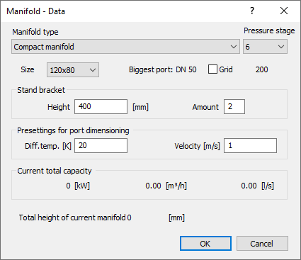 Technical data compact manifold Linear AutoCAD