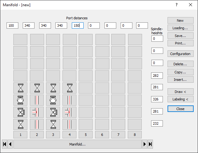 Manifold configuration Linear AutoCAD