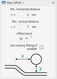 Pipe offset pipes Linear AutoCAD