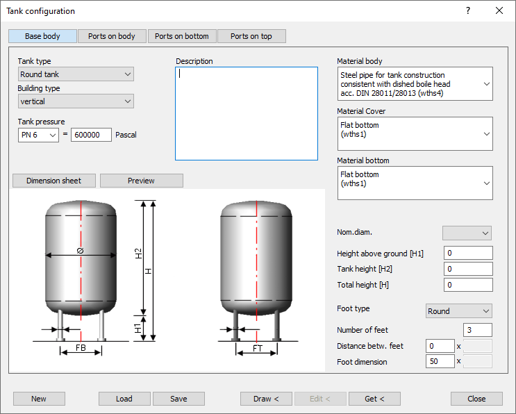 Tank generator configuration Linear Solutions AutoCAD