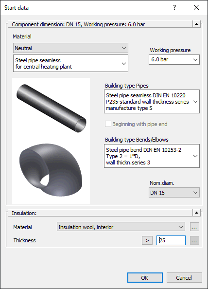 Start data dialog Context menu Linear Solutions AutoCAD