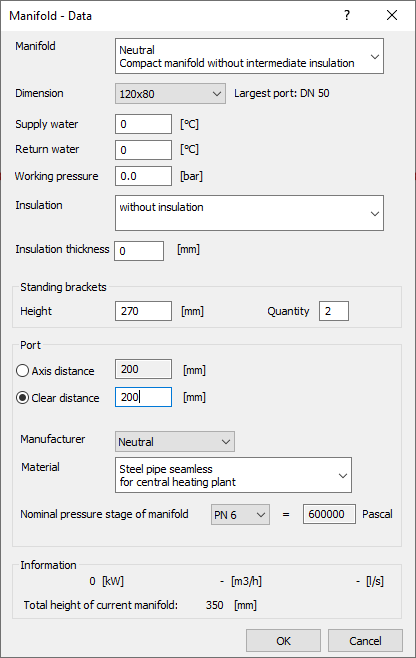 Manifold port dialog Linear Solutions AutoCAD