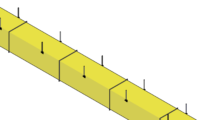 View of fastening with L-brackets air duct Linear Solutions AutoCAD