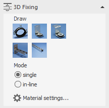 Menu area 3D fastening Linear Solutions AutoCAD