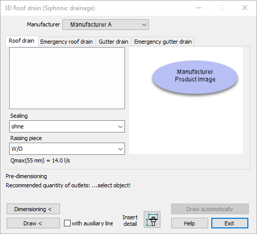 3D roof drain Linear AutoCAD