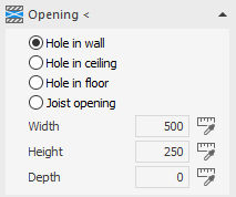Section opening building Linear AutoCAD