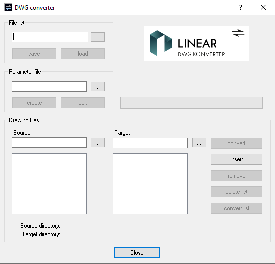 DWG converter Linear AutoCAD