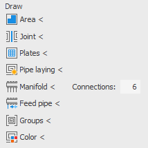 Section Draw for heating / cooling panels in the LINEAR Solutions for Autodesk AutoCAD
