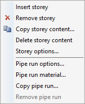 Context menu storeys Linear AutoCAD scheme generator