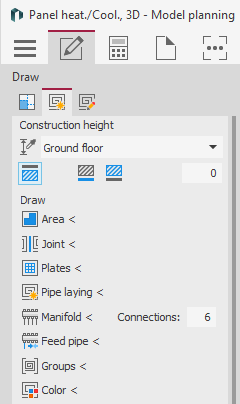 Section Panel heating / colling in the LINEAR Solutions for Autodesk AutoCAD
