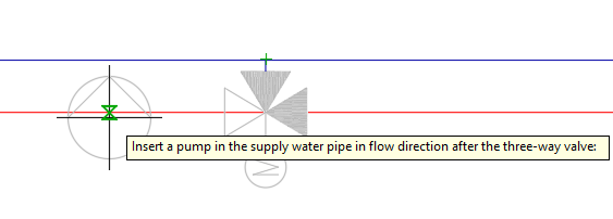 Hydraulic circuit admixing circuit Linear Solutions AutoCAD