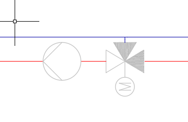 Hydraulic circuit admixing circuit Linear Solutions AutoCAD