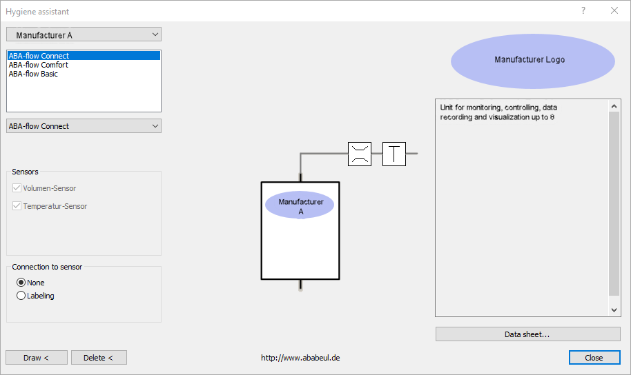 Hygiene assistant Linear Revit